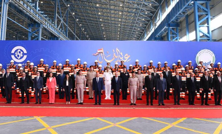 الرئيس عبد الفتاح السيسي يشارك في احتفال عيد العمال