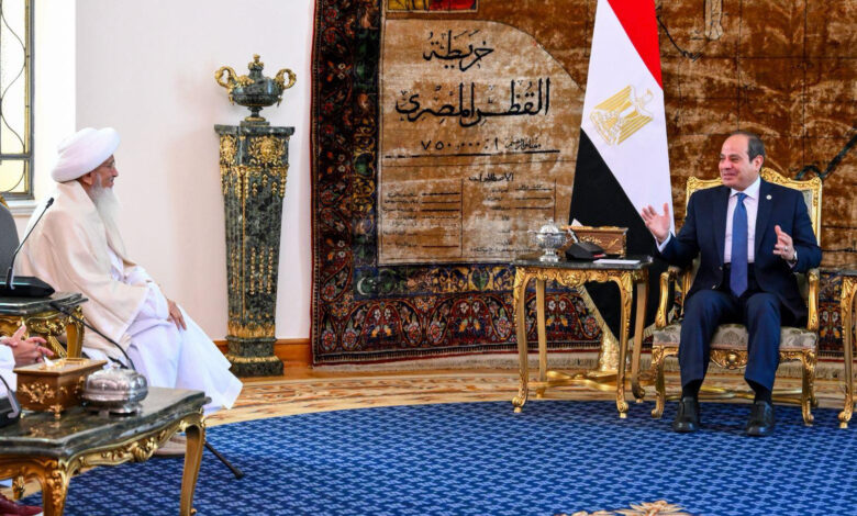 الرئيس السيسي يستقبل سلطان طائفة البهرة بالهند