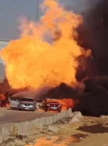 حبس مهندسين وارتفاع عدد المقبوض عليهم إلى 4 بحادث «انفجار خط غاز طريق الواحات»