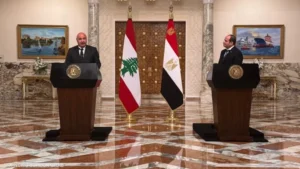الرئيس السيسي ونظيره اللبناني يؤكدان ضرورة إنهاء العدوان الإسرائيلي على غزة ..ننشر كلمة السيسى خلال مؤتمر الرئيس عون