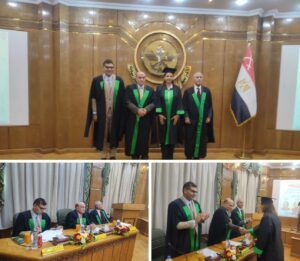 اللواء دكتور سمير فرج يحضر مناقشة رسالة ماجستير للباحثة ايمان عبد القادر من التليفزيون المصرى 