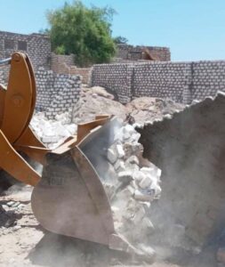 إزالة 10 حالات تعد على مساحة 2870 م2 بأسوان