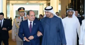من أبوظبى الرئيس السيسي ورئيس الإمارات يؤكدان أهمية الوقف الفوري لإطلاق النار بغزة
