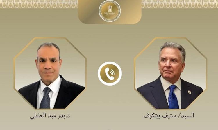 عبد العاطي يشدد في إتصال مع ويتكوف على أهمية وقف العدوان الإسرائلي على غزة 