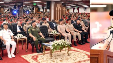 المتحدث العسكرى : "رئيس الأركان" يشهد تخرج دورات من دارسي الأكاديمية العسكرية للدراسات العليا 