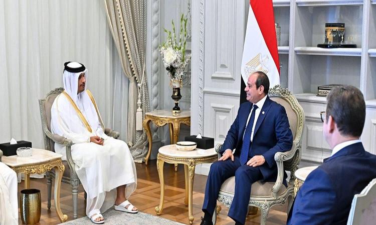 الرئيس السيسي يؤكد للوفد القطرى ضرورة البدء الفوري في إعمار غزة عقب وقف إطلاق النار 