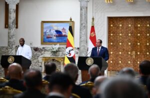 الرئيس السيسي خلال مؤتمر نظيره الاوغندى : لسنا ضد التنمية في حوض النيل.. ولن نغضّ الطرف عن حقوقنا المائية