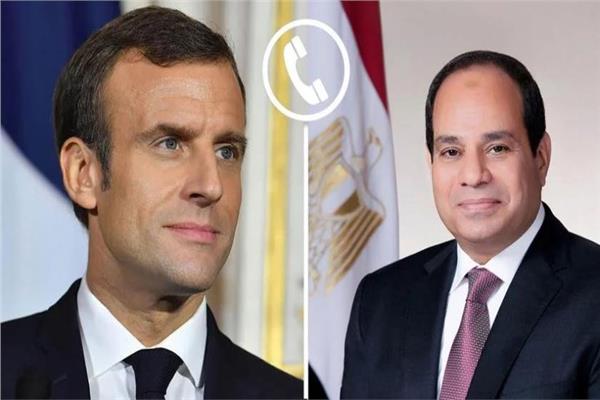 الرئيس السيسي يتلقى اتصالًا هاتفيًا من نظيره الفرنسي إيمانويل ماكرون