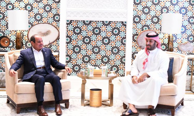 الرئيس السيسي وولى العهد السعودي يبحثان القضايا الاقليمية والدولية