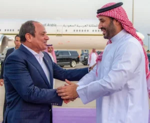 العربية :ولي العهد السعودي والرئيس المصري يناقشان أحداث المنطقة