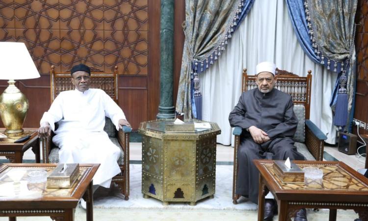 "الطيب" يبحث مع رئيس جامعة الملك فيصل بتشاد سبل دعم الأزهر للشعب التشادي