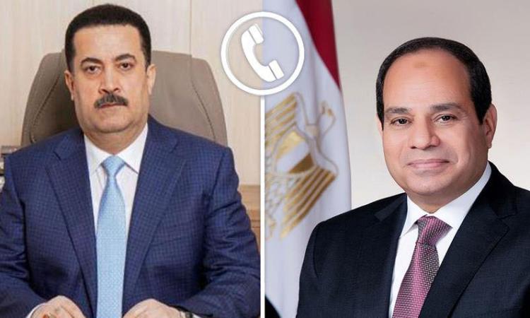 الرئيس السيسي يتلقى اتصالا هاتفيًا من رئيس وزراء العراق 