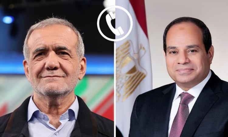 الرئيس السيسي ونظيره الإيراني يؤكدان ضرورة الوقف الفوري لإطلاق النار في غزة