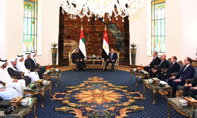 رئيس الإمارات يشيد بما يشهده مناخ الاستثمار في مصر من تطور كبير  