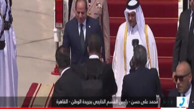 الرئيس السيسى يصل إلى قطر للمشاركة فى القمة العربية الإسلامية الاستثنائية 