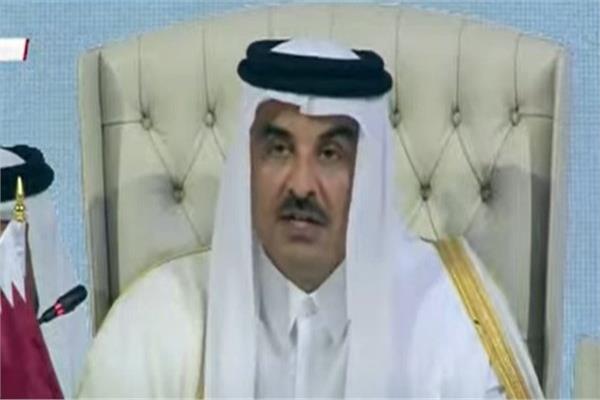 أمير قطرامام القمة العربية الاسلامية : حكومة المتطرفين في إسرائيل تنتهج ممارسات إرهابية عنصرية 