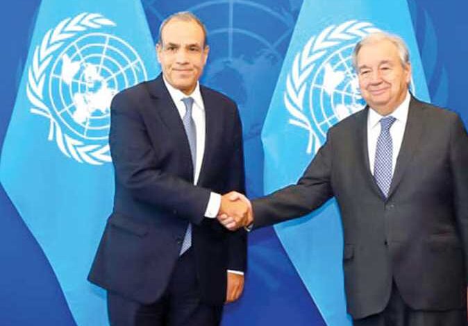 «عبد العاطى» لـ«جوتيريش»: مصر تعتزم تنظيم مؤتمر دولى لـ«إعادة الإعمار» 