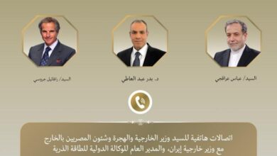 وزير الخارجية يجري اتصالات مكثفة بشأن الملف النووى الايرانى