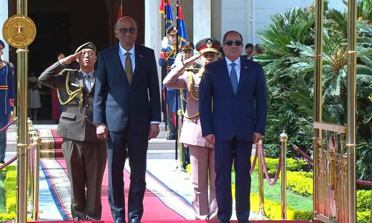 مراسم استقبال رسمية لرئيس جمهورية سنغافورة بقصر الاتحادية