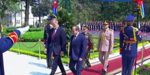 الرئيس السيسي والسيدة قرينته يستقبلان ملك وملكة إسبانيا بقصر الإتحادية