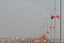 محافظ الجيزة: تعليق الأعلام واللافتات الترحيبية بالدول الضيوف على الطرق والمحاور المؤدية للمتحف المصري الكبير 