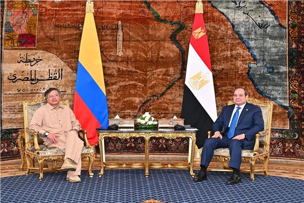 الرئيس السيسي يستقبل نظيره الكولومبي في زيارته الثانية لمصر