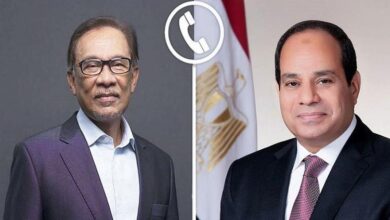 الرئيس السيسي يعرب عن تطلعه للتعاون مع ماليزيا بمؤتمر إعادة إعمار غزة 