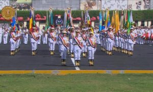 خريجو أكاديمية الشرطة يؤدون اليمين القانونية أمام الرئيس السيسى 