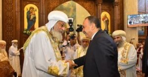 محافظ أسيوط يشارك البابا تواضروس الثانى فى تدشين كاتدرائية مارمرقس