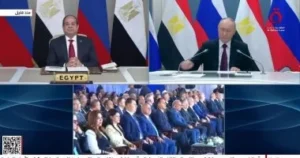 بوتين يهنئ الرئيس السيسى بعيد ميلاده خلال مراسم وضع هيكل الاحتواء بمفاعل الضبعة