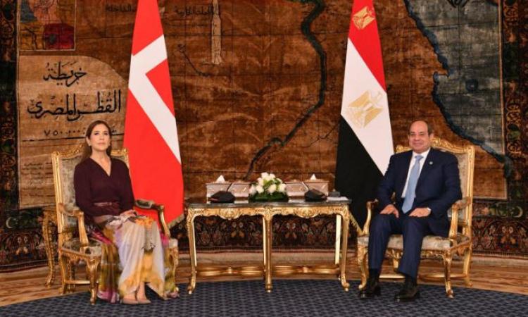 الرئيس السيسي يبحث سبل تعزيز العلاقات الثنائية بين مصر والدنمارك 