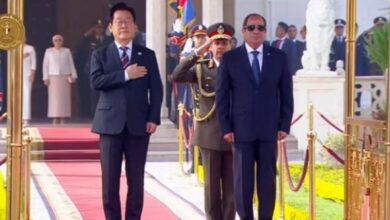 السيسي يستقبل نظيره الكوري جنوبي لي چاي ميونغ