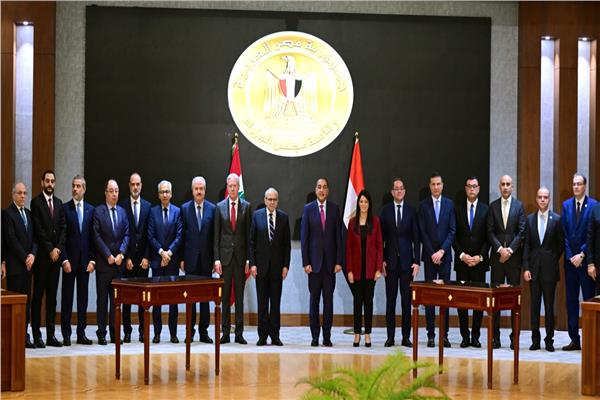 مدبولى ونواف سلام يشهدان توقيع اتفاقيات تعاون ومذكرات تفاهم بين مصر ولبنان 