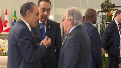 جوتيريش يثمن جهود مصر الحثيثة في العمل من أجل إحلال السلام بالمنطقة