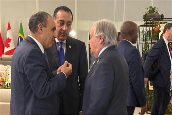 جوتيريش يثمن جهود مصر الحثيثة في العمل من أجل إحلال السلام بالمنطقة 