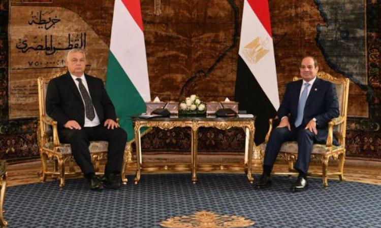 الرئيس السيسي يستقبل رئيس وزراء دولة المجر