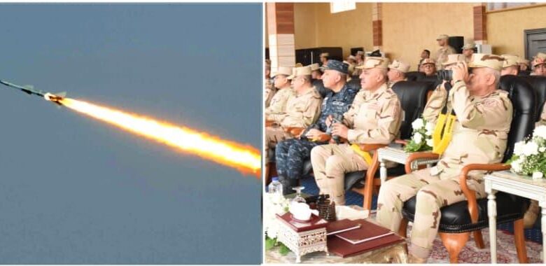 وزيرالدفاع يشهد تنفيذ المرحلة الرئيسية للرماية الصاروخية لقوات الدفاع الجوي