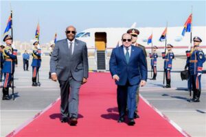 الرئيس السيسي يستقبل الفريق أول البرهان لبحث سبل تسوية الأزمة السودانية 