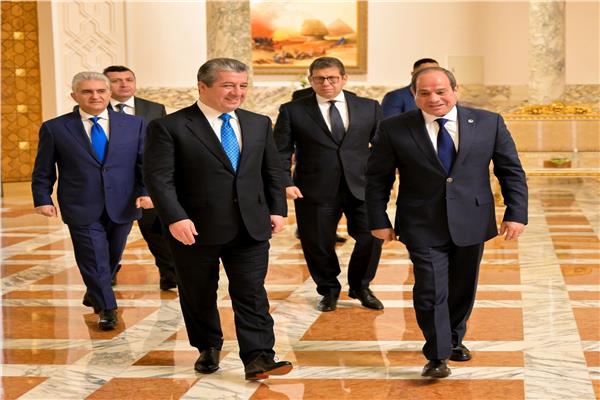 الرئيس السيسي يشيد بجهود الدولة العراقية وسلطات إقليم كردستان لإحلال الاستقرار بالمنطقة 