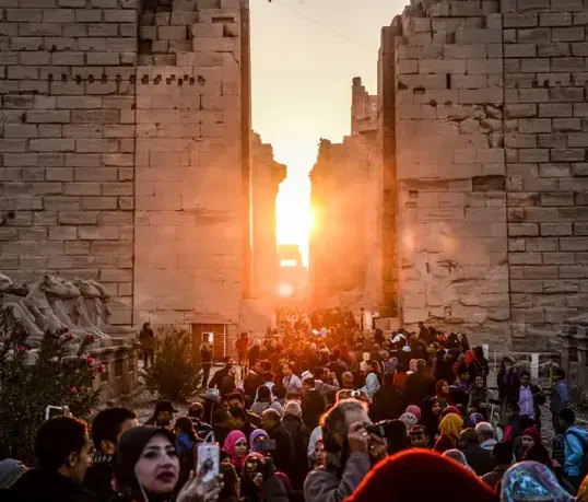  الشمس تتعامد على معابد الكرنك مُعلنة بداية فصل الشتاء