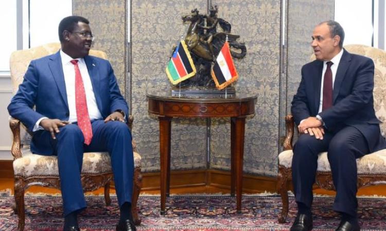 مشاورات سياسية بين وزير الخارجية المصري ووزير خارجية جنوب السودان 