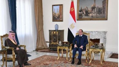 الرئيس السيسي يؤكد لوزير خارجية السعودية حرص بلاده على تعزيز علاقات التعاون مع المملكة 