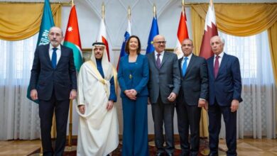 وزراء خارجية مصر والسعودية والأردن والبحرين وقطر يبحثون الاوضاع فى غزة