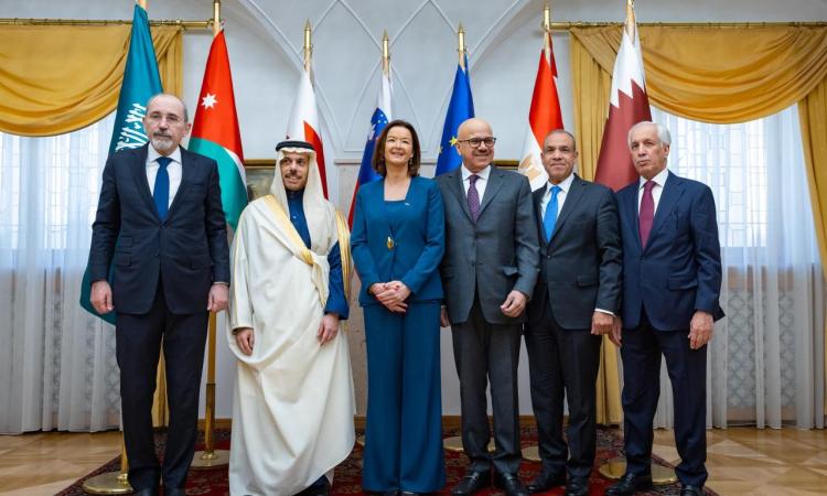 وزراء خارجية مصر والسعودية والأردن والبحرين وقطر يبحثون الاوضاع فى غزة