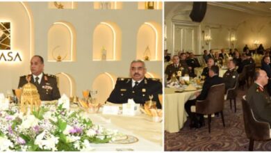 وزير الدفاع والإنتاج الحربى واللواء محمود توفيق وزير الداخلية يشهدان حفل إفطار بمناسبة شهر رمضان الكريم