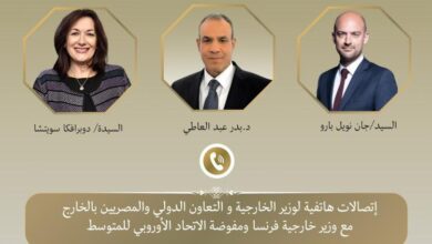 وزير الخارجية يبحث هاتفياً مع نظيره الفرنسي سبل خفض التصعيد في المنطقة 