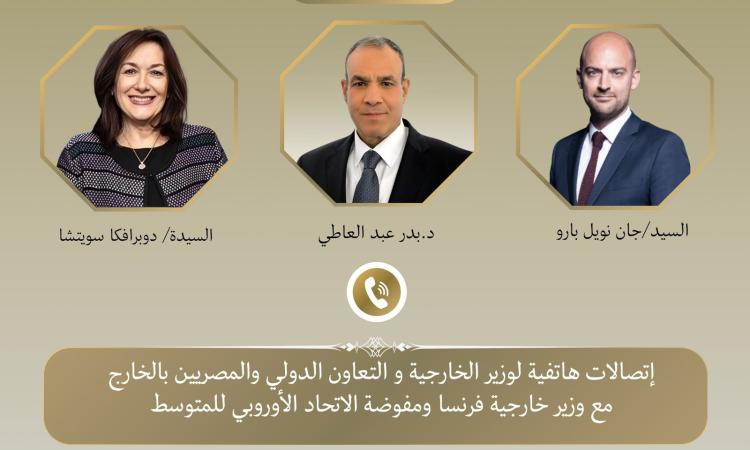 وزير الخارجية يبحث هاتفياً مع نظيره الفرنسي سبل خفض التصعيد في المنطقة 