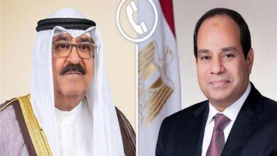 الرئيس السيسي يُجري اتصالاً هاتفياً بالشيخ مشعل الصباح أمير الكويت