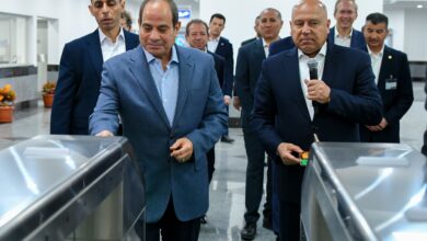 الرئيس السيسي يشهد افتتاح مونوريل شرق النيل ومنطقة النهر الأخضر بالعاصمة الجديدة 