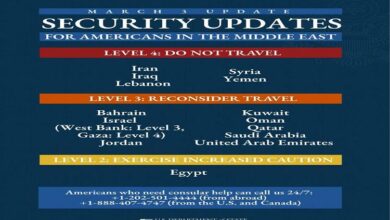 أمريكا تبقي على إرشادات السفر لمصر على ذات المستوى الذي كان عليه قبل التصعيد 